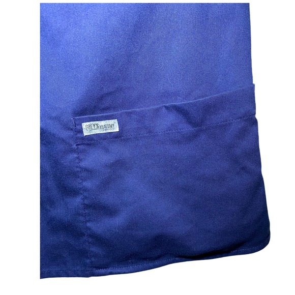 Greys Anatomy Professional Wear By Barco Womens Size S Navy Blue Scrub Top - Picture 4 of 7